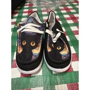 Black Cat Starry Night Shoes Size 39